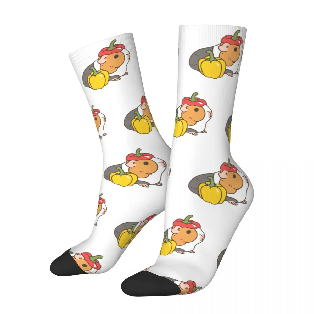 Paprika Cherry Tomaten En Cavia Sokken Mannen Vrouwen Polyester Mode Leuke Kawaii Sokken Lente Herfst Winter Sokken Gift