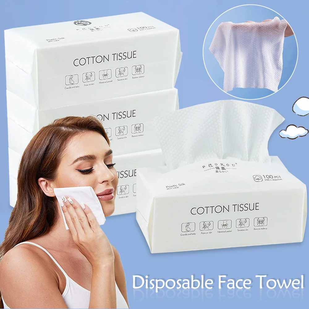 

50/100 шт., одноразовые салфетки для снятия макияжа
