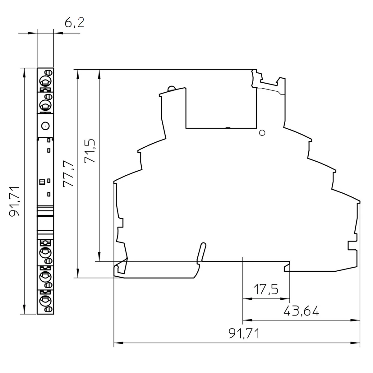 SHQJ 100%-NEW QJCS BPT-61 1PCS Wafer relay HF41F 24-ZS 5V 12V 24V 6A 2A SSR Slim Relay Screwless push in terminal LED Indicate