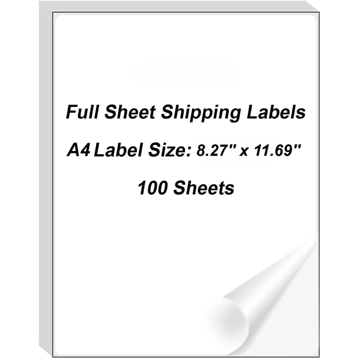 50 Sheets A4 Glossy/Light/Matte Sticker Paper Printable Labels for Laser/Inkjet Printer, DIY Craft Gift Packaging Office Home