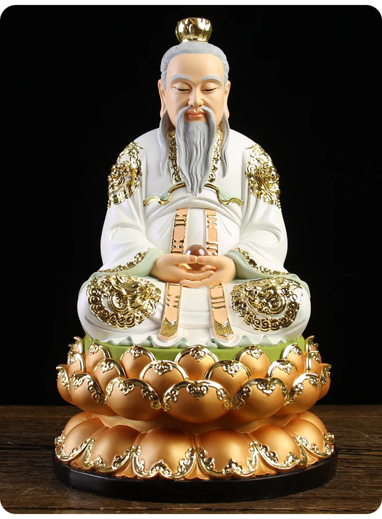 3 قطعة مجموعة مزار المنزل معبد حماية الطاوية البوذية سان تشينغ زو شي الآلهة بوذا #   تمثال تاي شانغ لاوجون ليج باو يوانشي #3