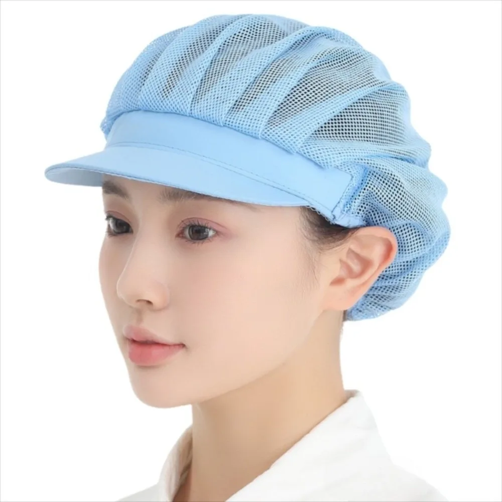 

Dustproof Chef Work Hat Breathable Cotton Material Food Preparation Cap Oil Resistant Hair Drop Prevention Cooking Cap