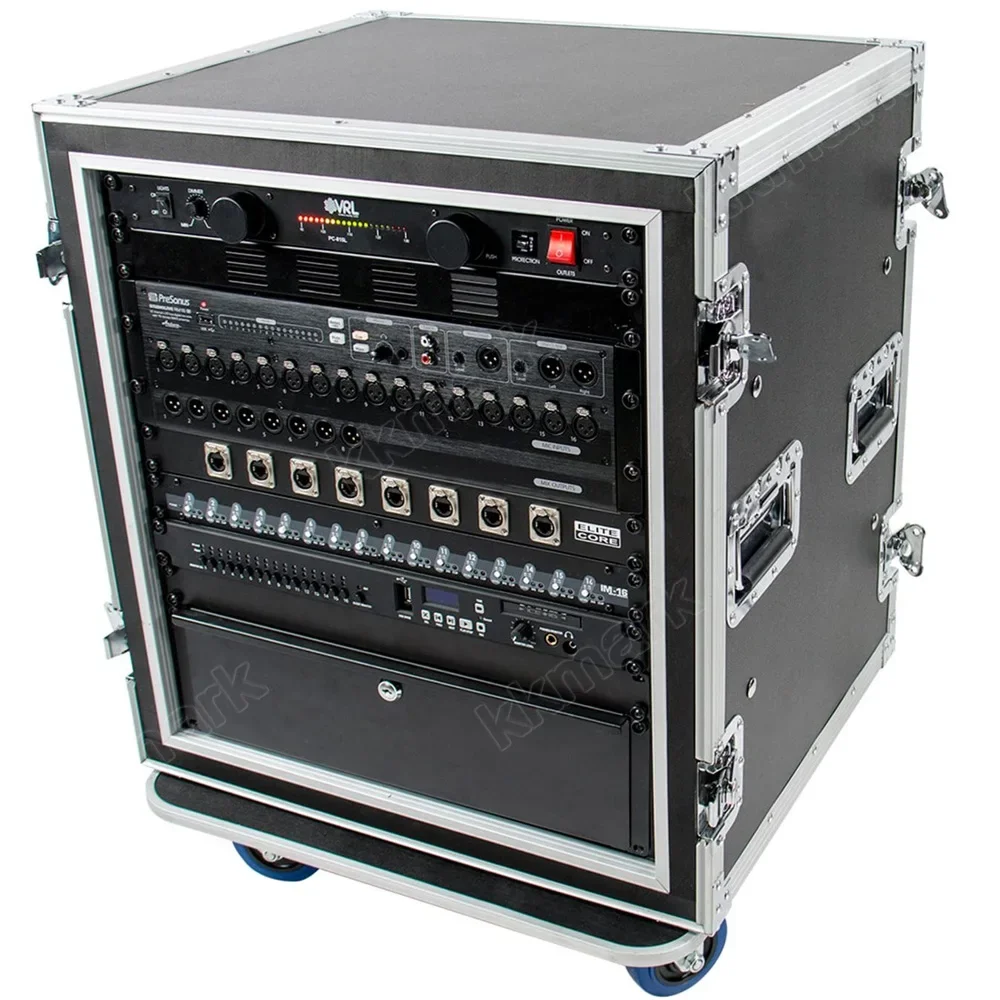 12U ATA 20'' 19'' Shock Mount RACK FLIGHT ROAD CASE