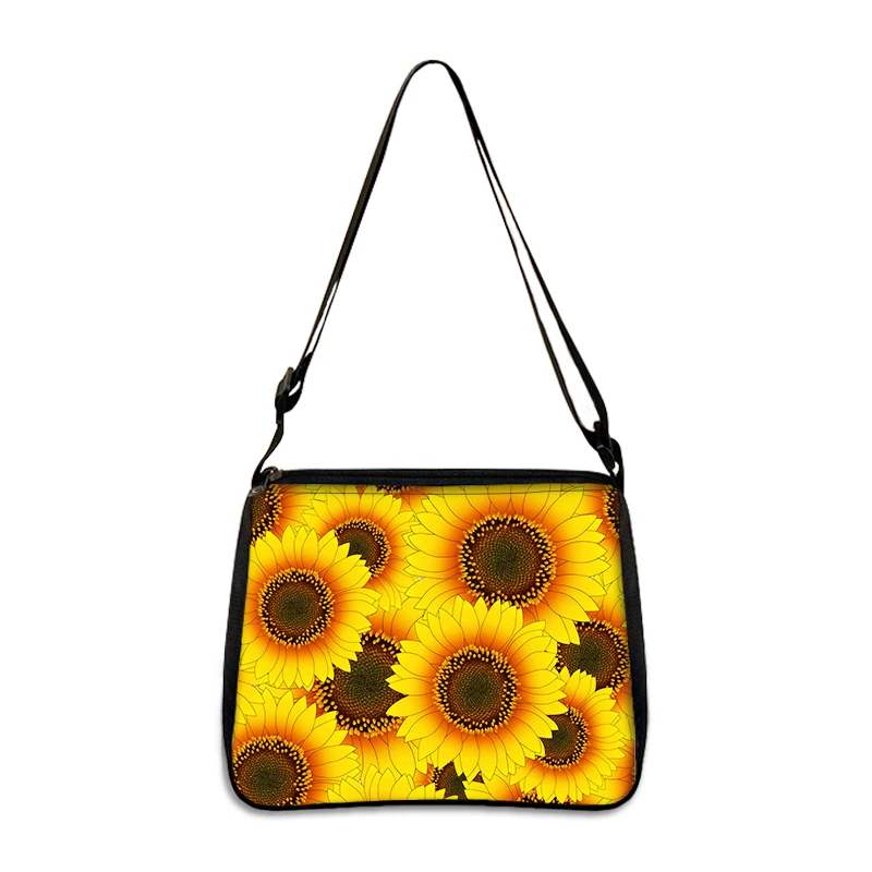 Red Poppy Flowers Daisy Prin borsa a tracolla con stampa girasole borse a tulipano da donna borsa a tracolla Casual porta telefono borse a tracolla