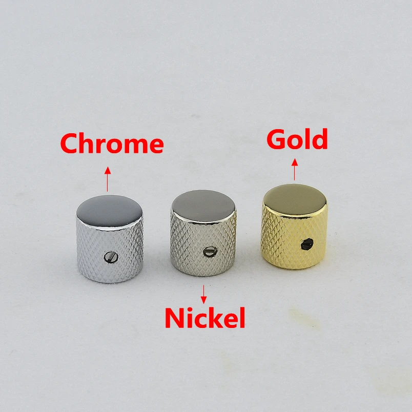 【Made in Korea】1 Piece  Flat Top Metal Tone volume Knob For Electric Guitar Bass  19MM*19MM*6.0MM/6.35MM  1/4 Inch