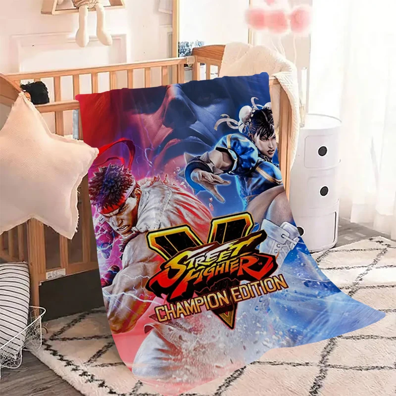 

S-Street F-Fighter Throw Luxury Blanket Fluffy Sofa Blankets & Throws Microfiber Bedding Knee Bed Decorative Double Fleece Soft