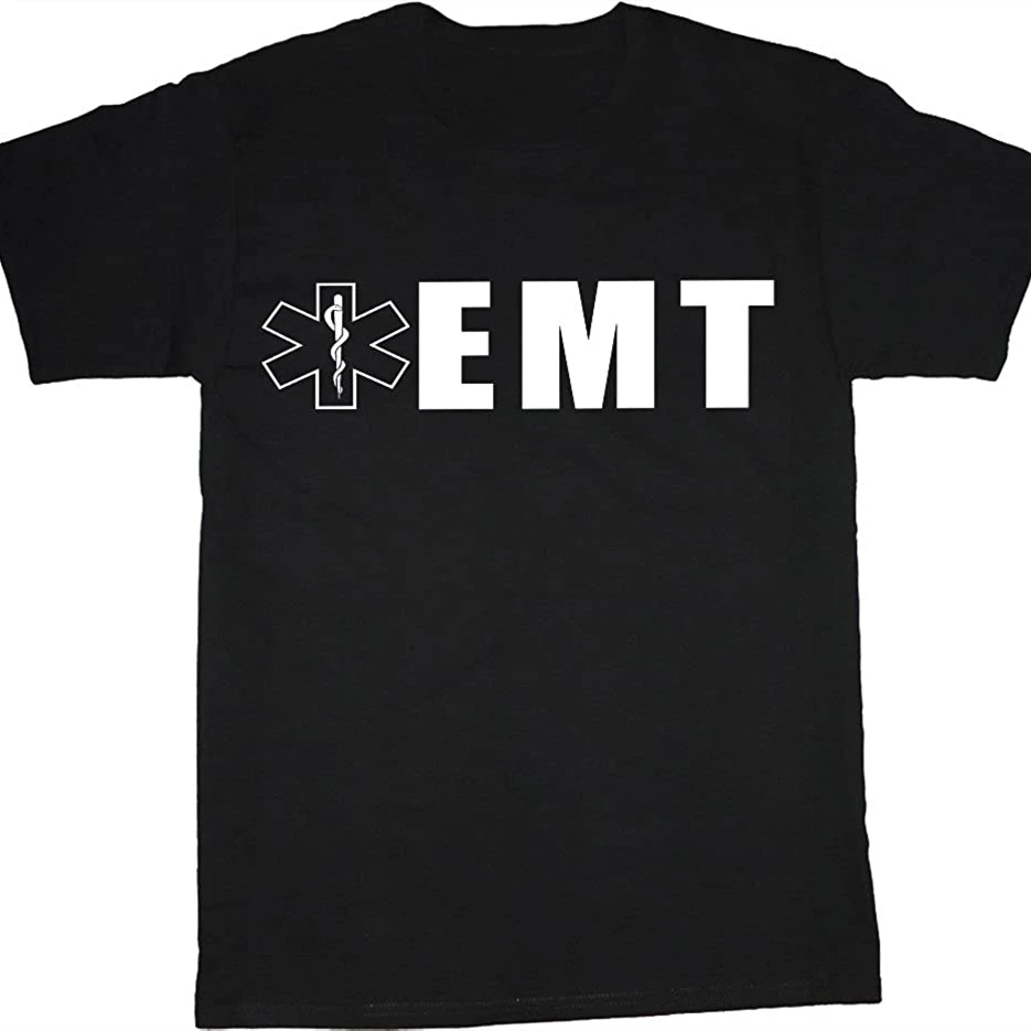 EMT Tshirt  Emergency Medical Technician Great Design Men's 100% Cotton Casual T-shirts Loose Top Size S-3XL