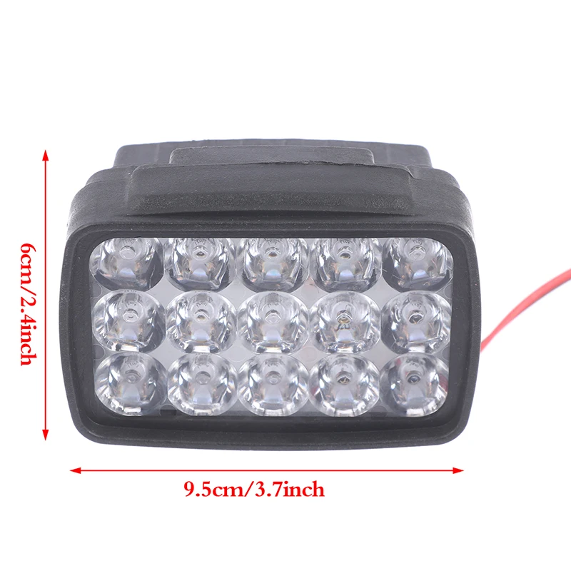 Motorcycle Headlight Spot Light 15 LED 1000LM For Motos ATV Scooter Lighting