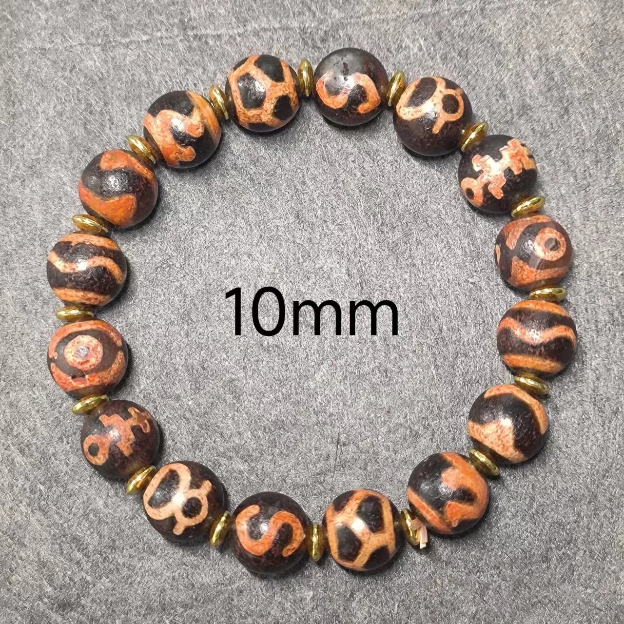 1pcs/lot Natural Black Red Onyx Dzi Bracelet Dzi Beads in Various Patterns Mix and match beads folk-custom amulet precious taki