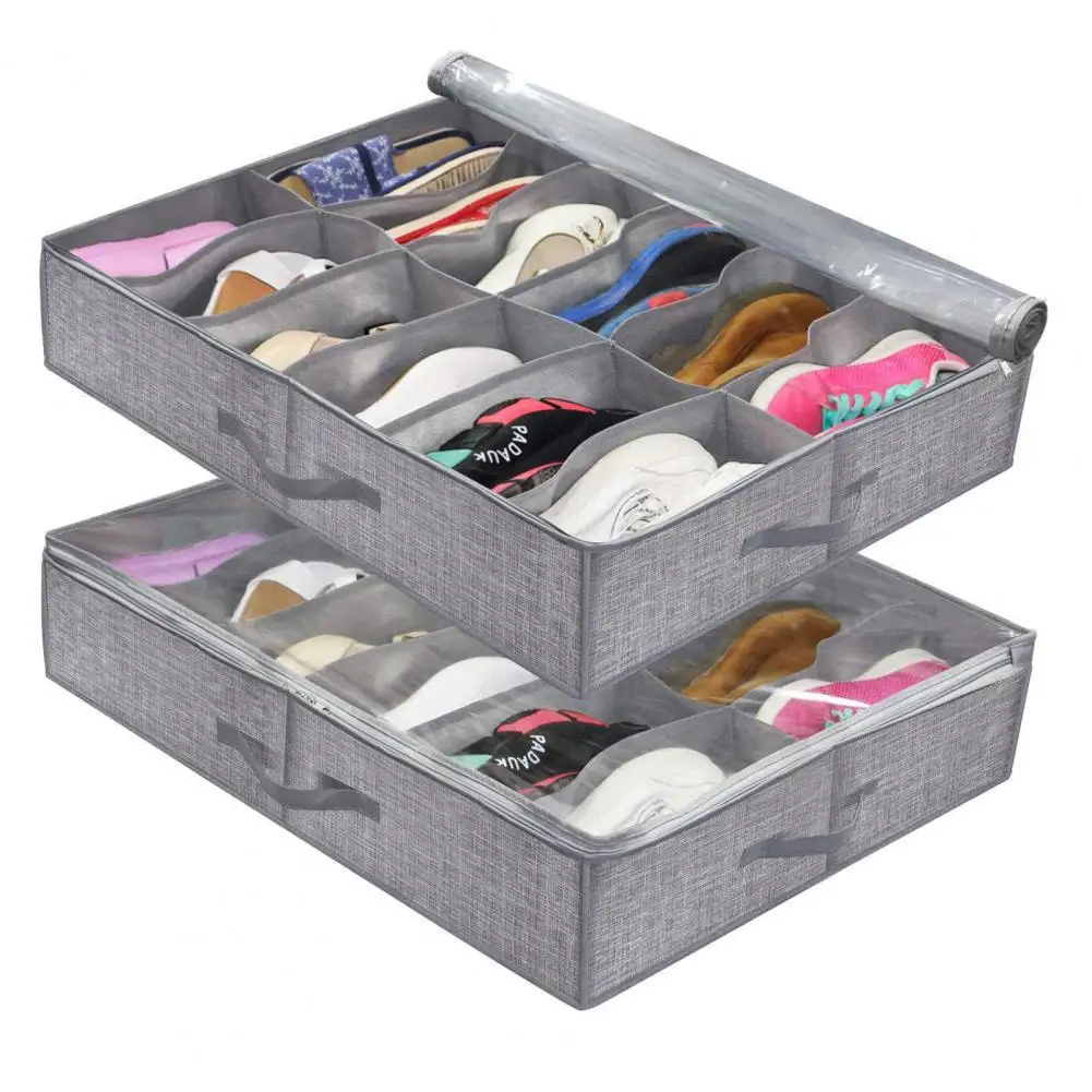 Multi-purpose Thick Foldable Under-bed Shoes Organizer Household Supplies