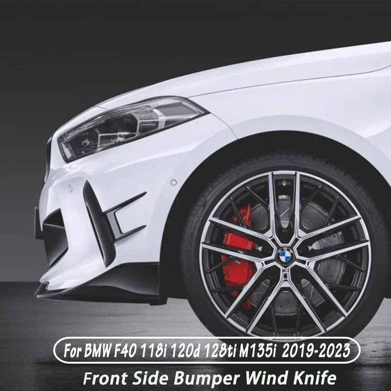 

For BMW F40 118i 120d 128ti M135i 2019-2023 Front Bumper Spoiler Wind Knife Side Skirt Front Lip Wind Air Knife Canards Splitter