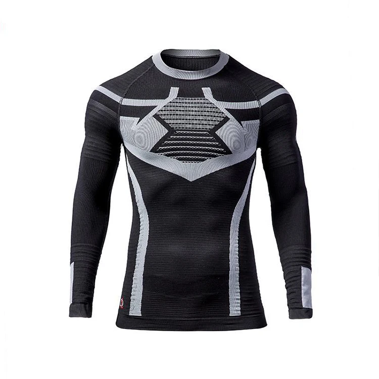 Combinaison de combinaison de ski et de neige pour homme, couche de base de compression, pendentifs de veste, chemises d'ocross, protection sans couture, évacuation de la transpiration, cyclisme