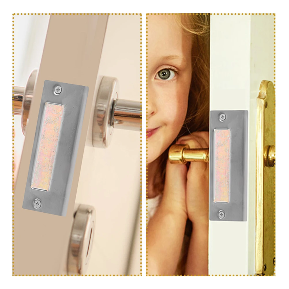 

4 Pcs Ball Accessories Door Latch Reinforcement Plate Metal Plates Stainless Steel Repair Striker Restorer