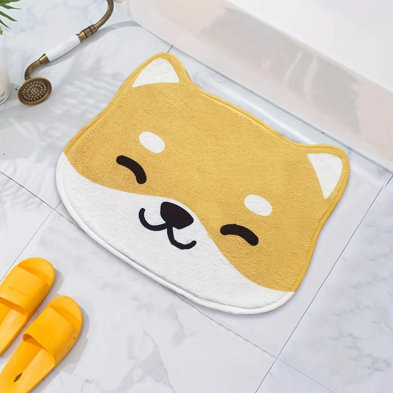 Cute Non-Slip Bath Blanket Super Soft Animal-Shaped Bath Blanket Non-Slip Comfortable Cartoon Animal Bath Mat