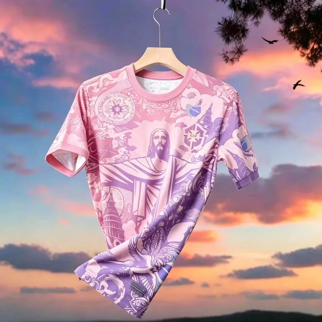 Summer New Brazil Jesus Soccer Jersey Outdoor Soccer Training Breathable Jersey Men S Quick Dry T Shirt for Sports Running