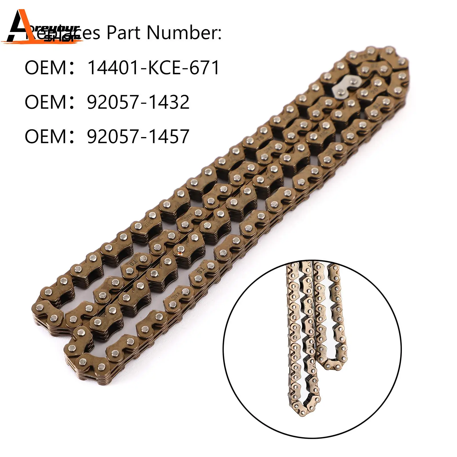 

Areyourshop Drive Chain For Kawasaki 92057-1432 92057-1457 14401-Kce-671 Bn125 Eliminator Motorcycle Parts