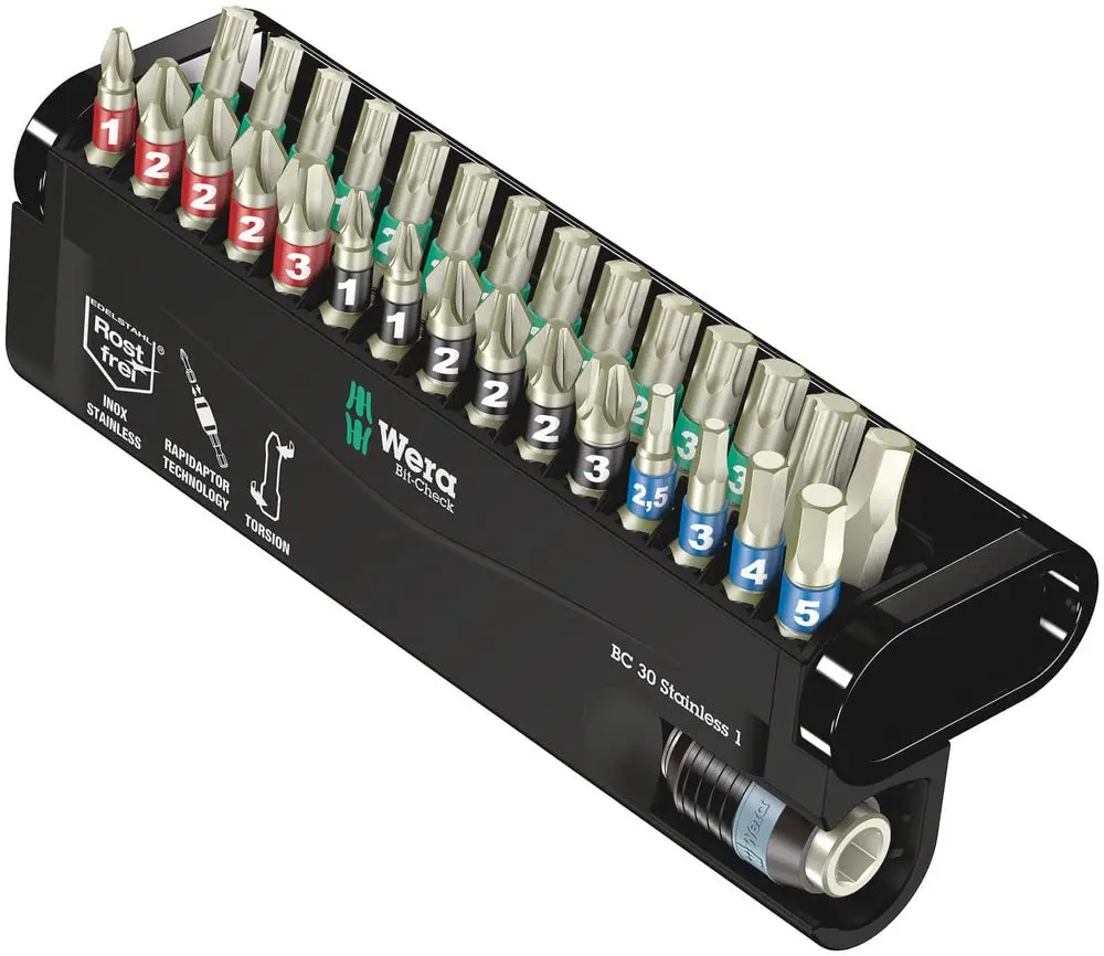 

Stainless Steel Bit-Check 30 Piece Set, Durable and Versatile for DIY Projects