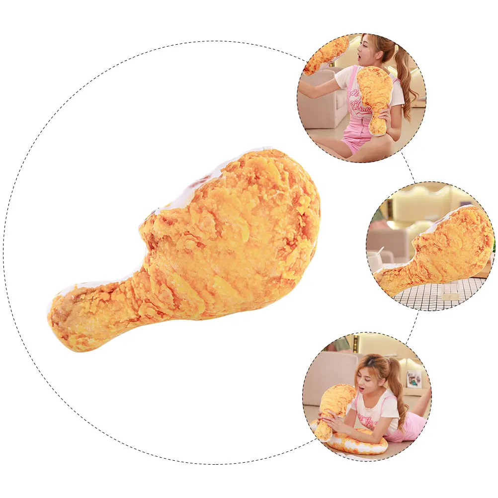 

Adorable Fried Leg Pillow Soft Stuffed Chicken Thigh Sofa Bed Car Home Decor Lumbar Back Cushion Throw Pillow For Kids Girls