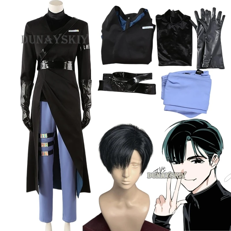 Alien Stage Anime Ivan Cosplay Black Sorrow Cosplay Black Wig Role Playing Party Pants Belt Halloween Carnival Costume Outfit