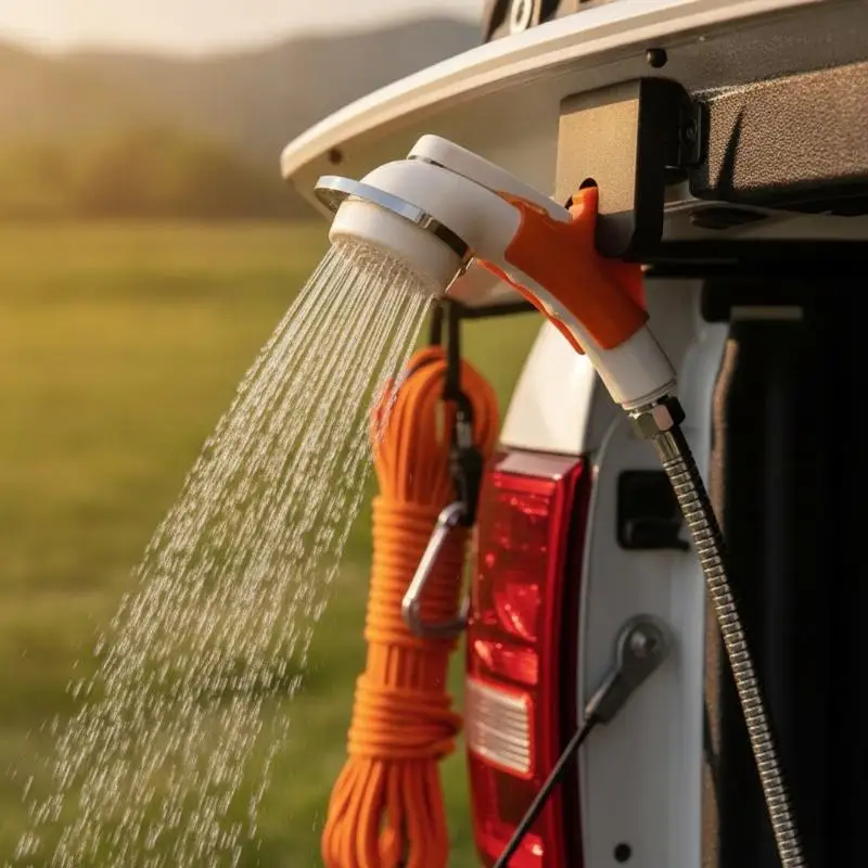Lift-Up Tailgate Shower Bracket, RV Camper Van Outdoor Shower Clip, Sturdy Buckle Easy Install For Off-Road Camping Road Trips