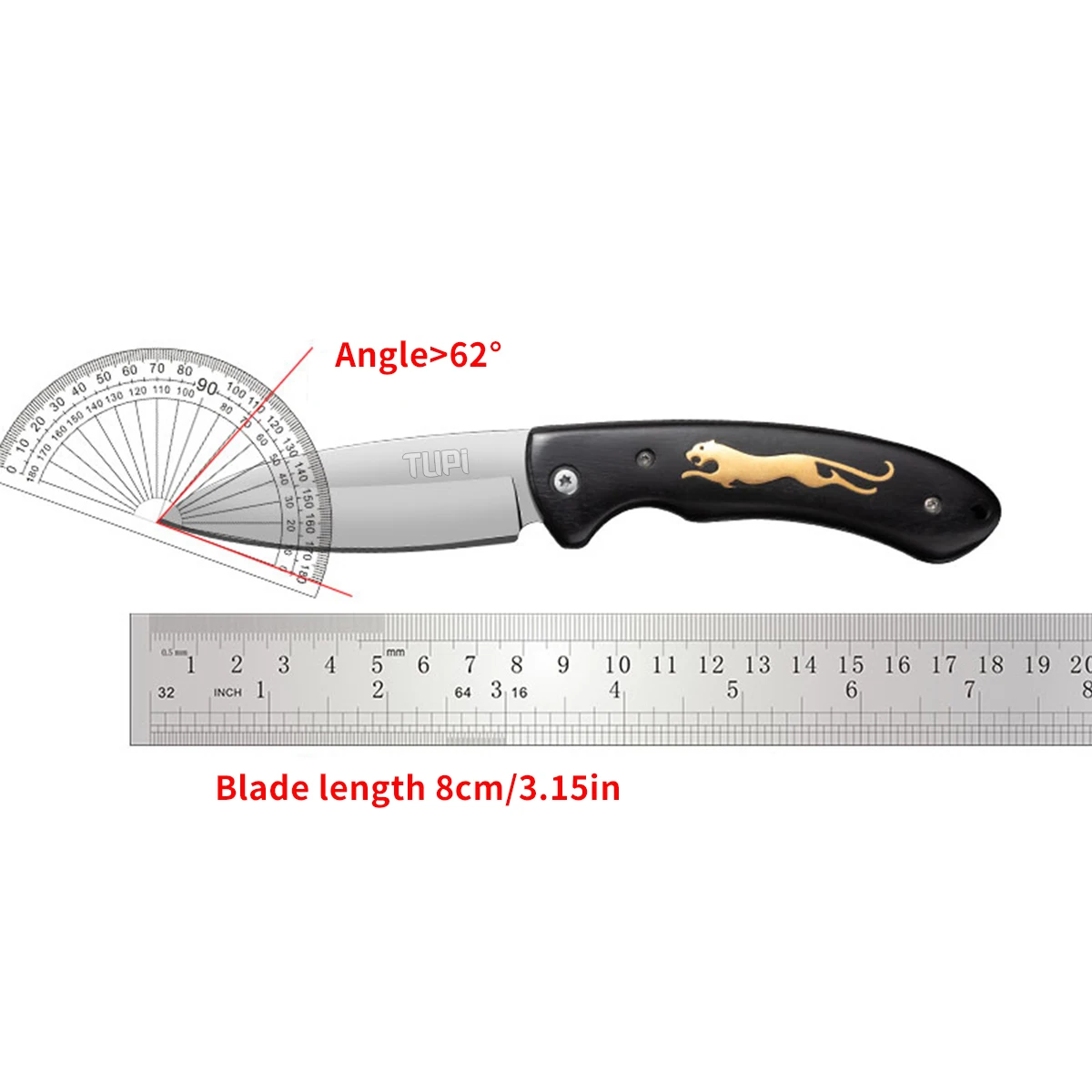 TUPI - Multi-functional Portable Folding Knife, Triple steel Heavy Duty Sharp Stainless Steel Blade for Bone, Fruit, Kitchen - view 6