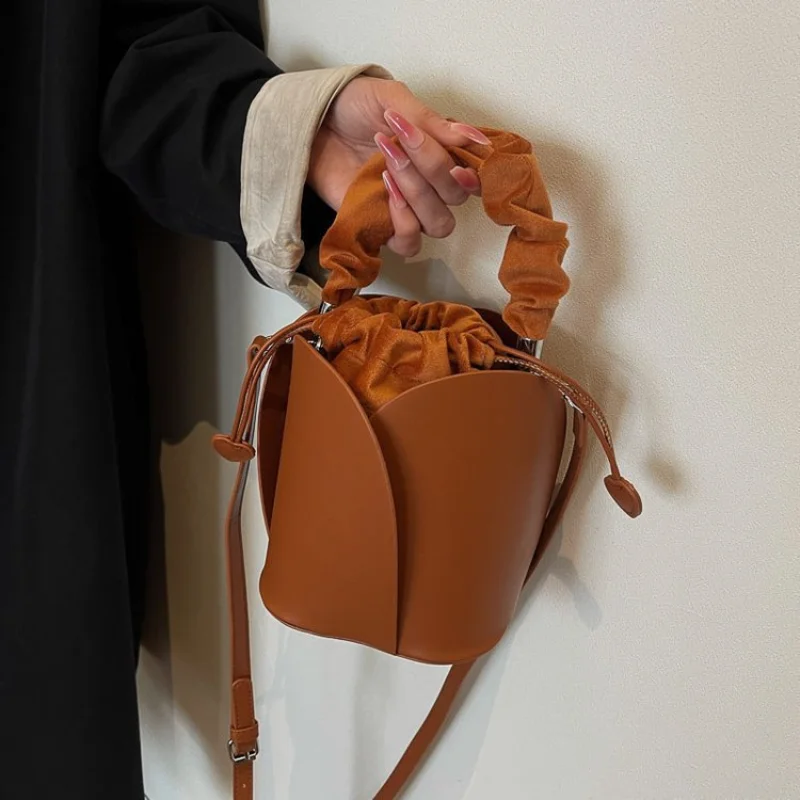 Petal Bag Fashionable Bucket Women's One Shoulder Crossbody Exquisite Handbag For Woman High-Quality Messenger Versatile Luxury