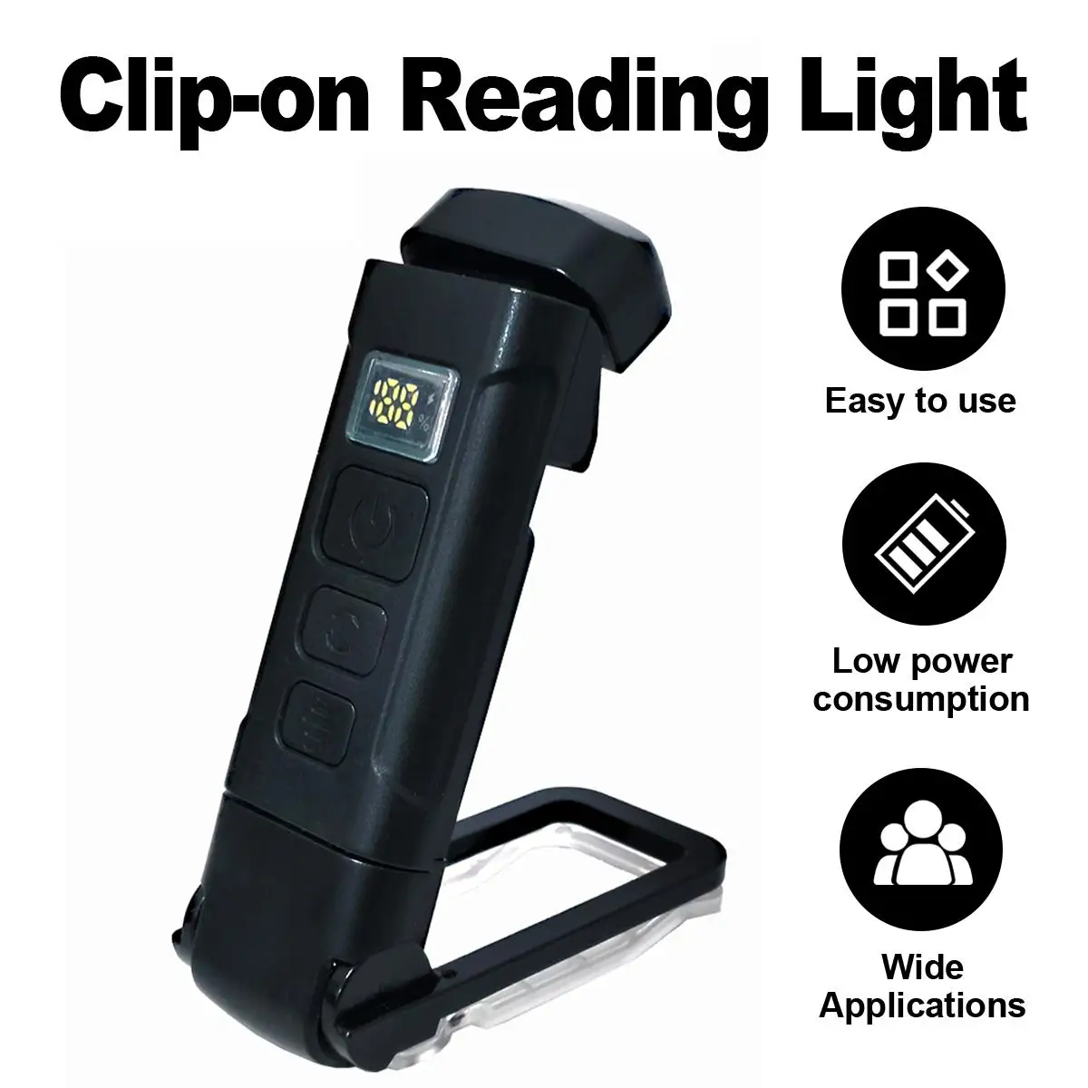 

USB Rechargeable LED Book Light On Table Brightness Lamps Clip Lamp 3Colors Portable Desk Lights eye-protection For Bedside Mini