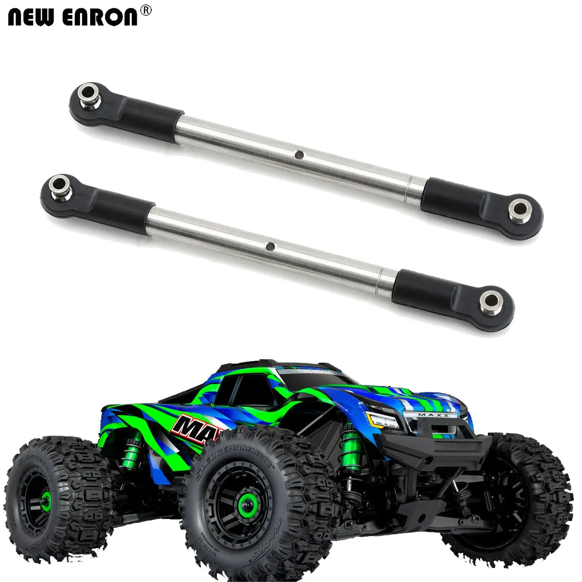 Accessories Stainless Steel Front Toe Links #8997 For Maxx TQi Traxxas Link Enabled 2.4GHz Radio & TSM 89086-4