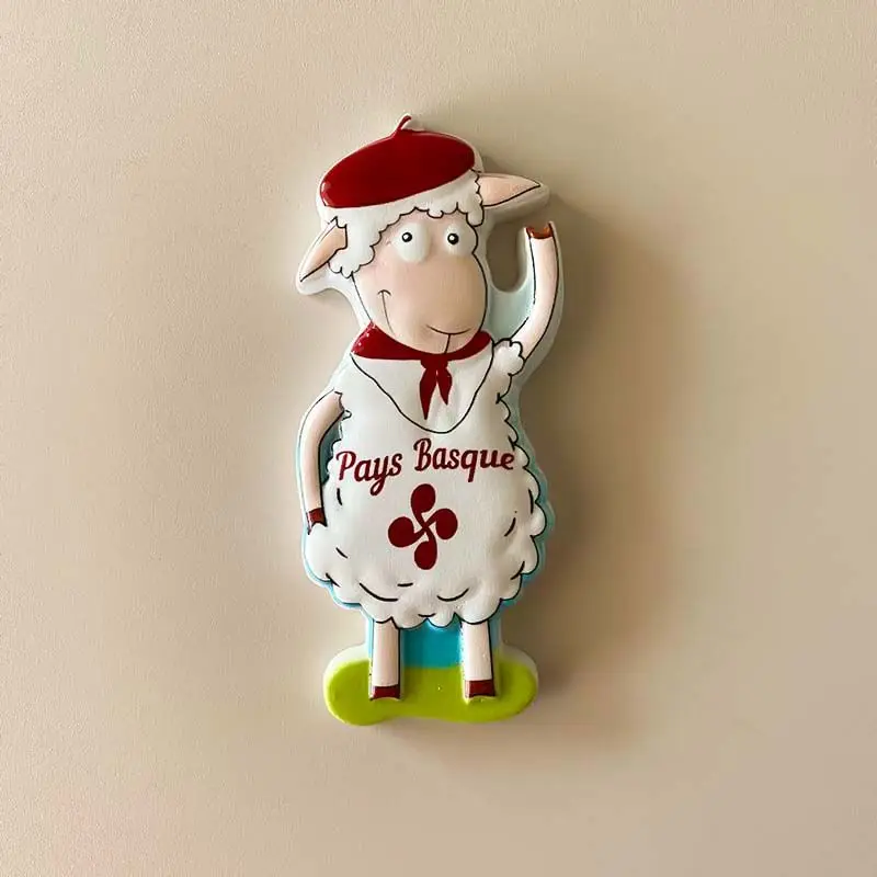 

3D Resin France-Spain Basque Cartoon Sheep Fridge Magnet Aimants Frigo Decoración Hogar Home Decor Cute Magnets