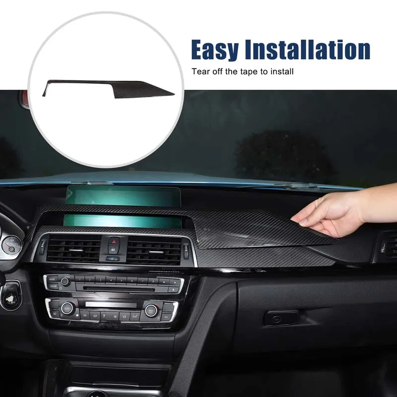 

For BMW 3 4 Series GT F30 F34 M3 M4 F80 F82 F33 F36 Real Carbon Fiber Car Center Console Decoration Panel Cover Car Accessories