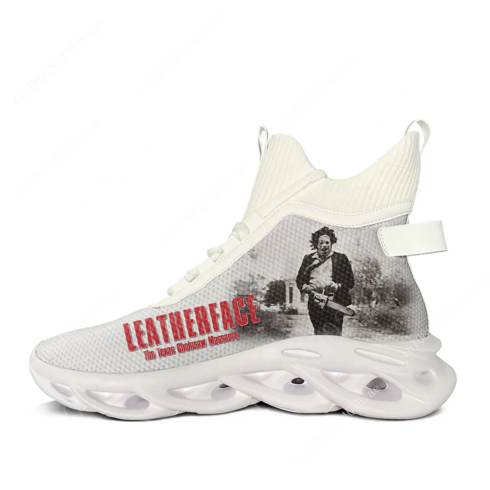 Texas Chainsaw Massacre Leatherface High Top Sneakers Mens Womens Sports Running Shoes Sneaker Lace Up Mesh Customized Made Shoe