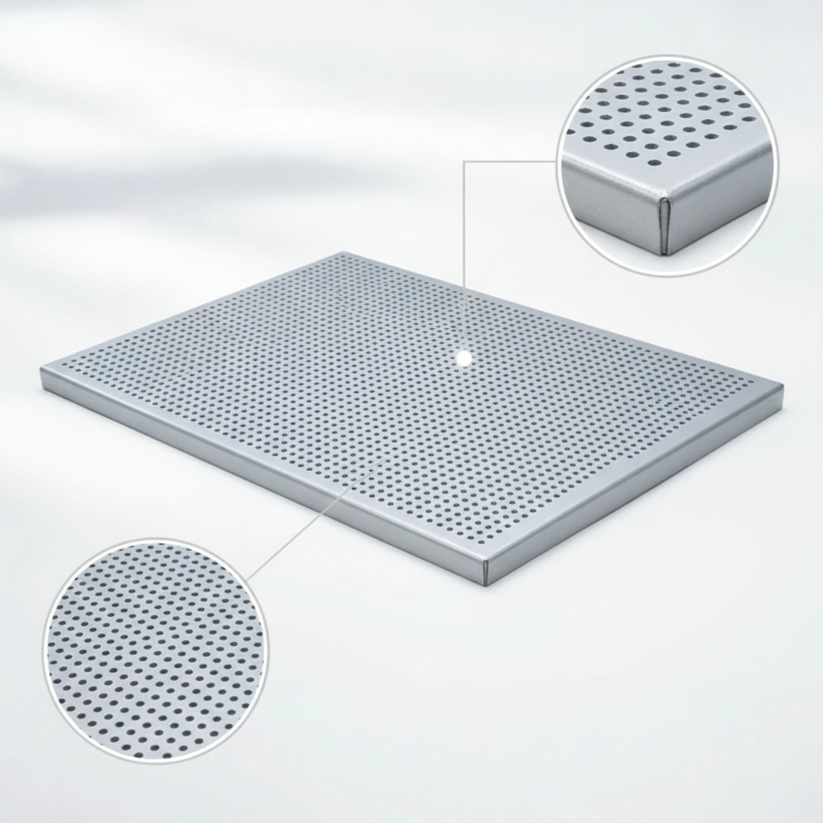 Perforated Baking Tray Aluminum Alloy Perforated Baking Sheet Pastry Tray with Holes Rectangular Sheet Pan with Holes for Bakers