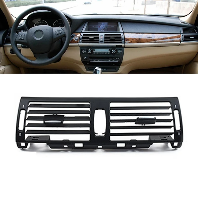 1 PCS Wymiana panelu wylotu wentylacji klimatyzacji samochodowej Czarny Do BMW X5 X6 E70 E71 E72 2007-2014