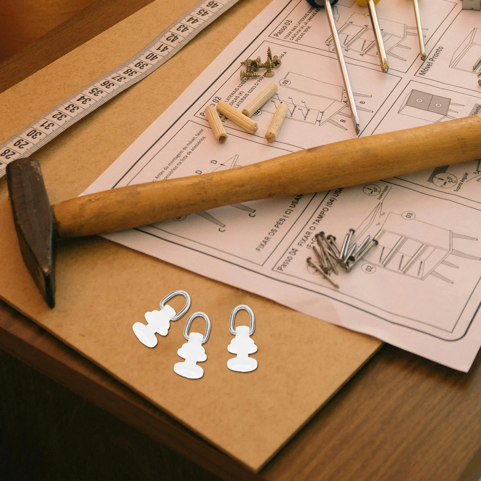 

50Pcs Curtain Track Rollers White PVC Durable Roller Hooks for Easy Install Quiet Curtain Rail Accessories Track Rollers