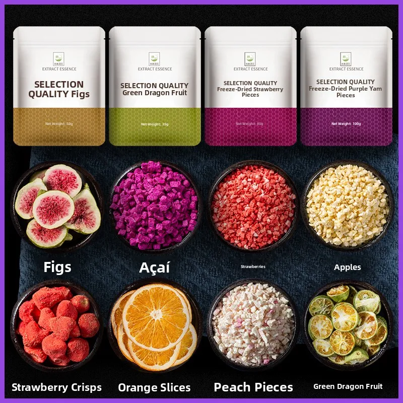 Higos Secos Decorativos y Rodajas de Limón, Frutos Secos para Decoración de Pasteles, Fresas y Arándanos Liofilizados, Su...