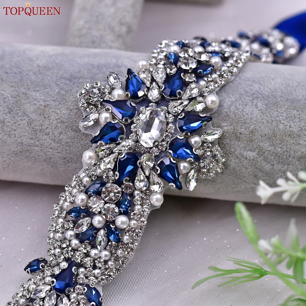 TOPQUEEN  Shiny  Bridal  Belt  Rhinestone  Wedding   Bridesmaid  Party    Banquet Women's  Beauty  Dress