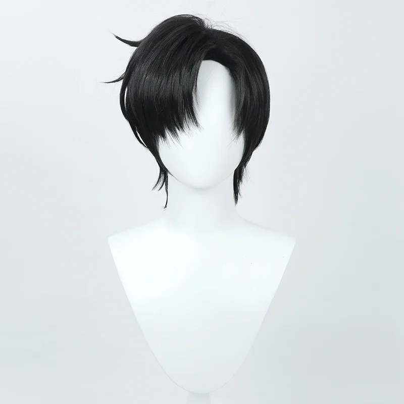 Moon Crystal Chiba Mamoru Cosplay Wig Black Tuxedo Heat Resistant Synthetic Hair Halloween Party Role Play Free Wig Cap