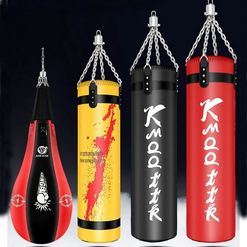 140cm 35kg bolsas de boxeo de alta calidad para adultos gimnasio Fitness bolsas de arena de boxeo para MMA Muay Thai bolsa de boxeo de entrenamiento