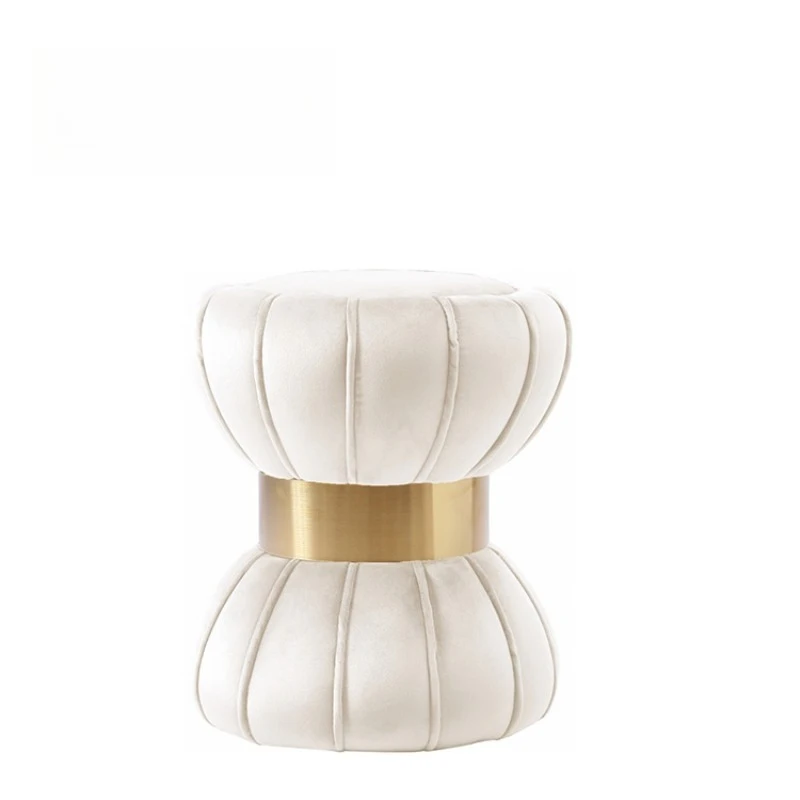 Modern minimalist creative personality villa bedroom living room line group low stool makeup stool furniture