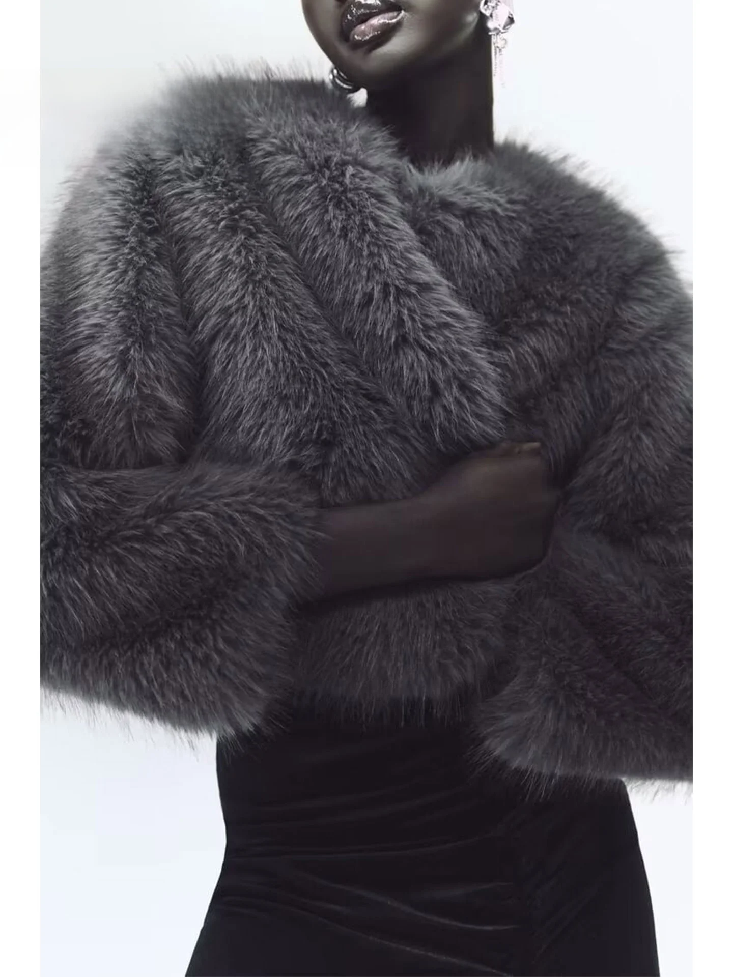 Faionable ort Jaet Cappotto effetto pelliccia artificiale Sli da donna Versatile capispalla invernale dimagrante rotondo Ne Long Sve