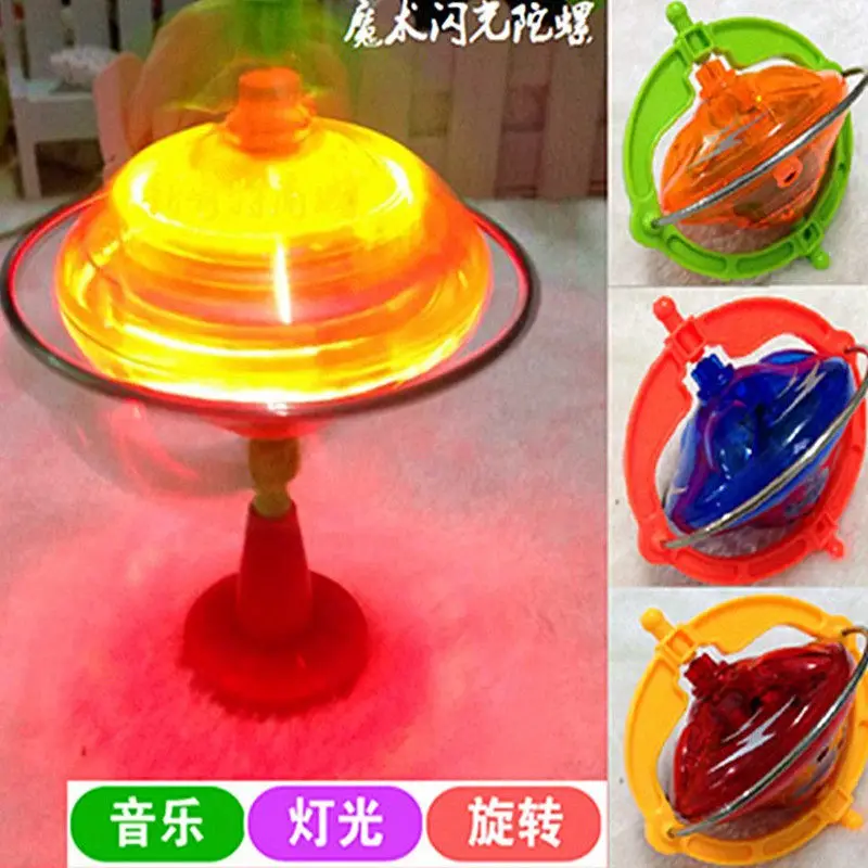 Magic Gyroscope Lassic Toys Laser Flashing With Music Spinning Top Kids Gift