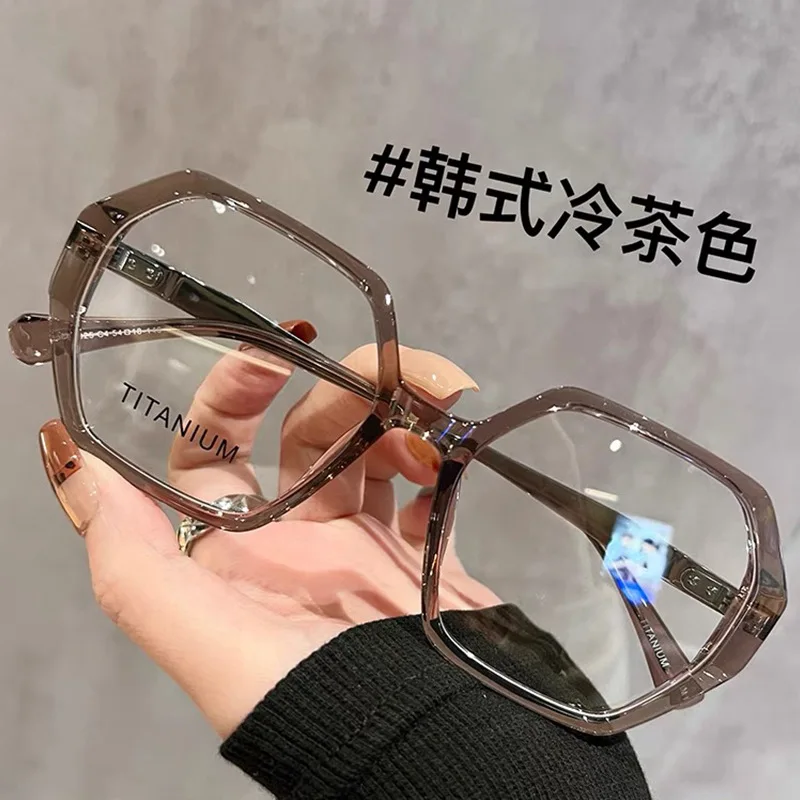 ALICIA Woman Big Size Glasses Fashion Ultra light TR90 Polygon Eyewear Optical Prescription Specs For Women 57025 - Image 5
