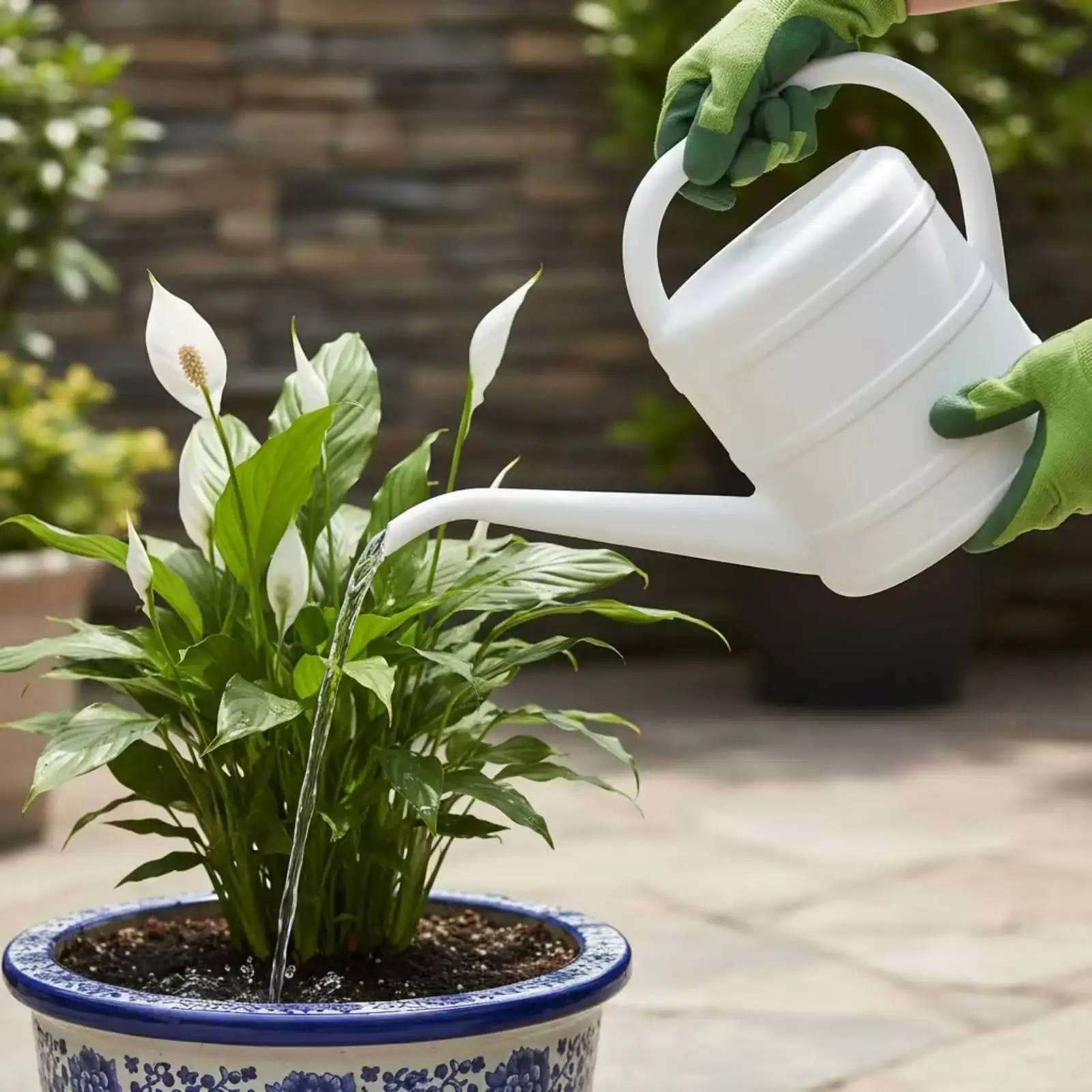 Watering Can with Long Spout Easy to Clean Garden Tool for Patio, Gardeners view 6