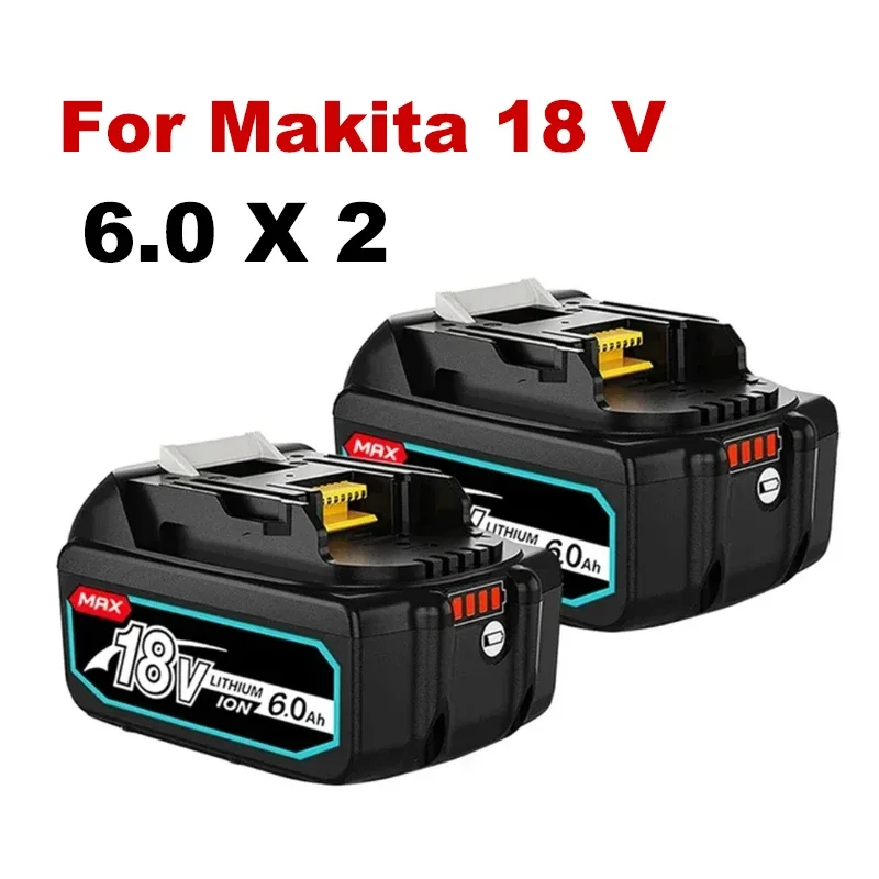 2024 Original Makita 18V 6000mAh batería de herramientas eléctricas recargables con LED 18650 reemplazo de iones de litio LXT BL1860B BL1860 BL1850