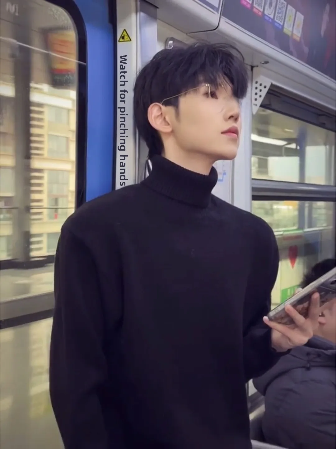 

Мужской вязаный свитер Cleanfit с высоким воротником, черный, зимний, в расслабленном стиле, базовый слой, мягкий, свободного кроя, теплый, с длинным рукавом, с круглым вырезом горловины