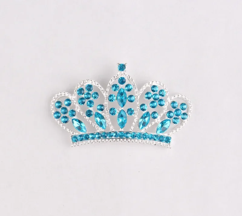 Botones de corona de aleación ostentosa para niña y mujer, diadema para fiesta de boda, tocado de novia, adornos para el cabello, 5 piezas