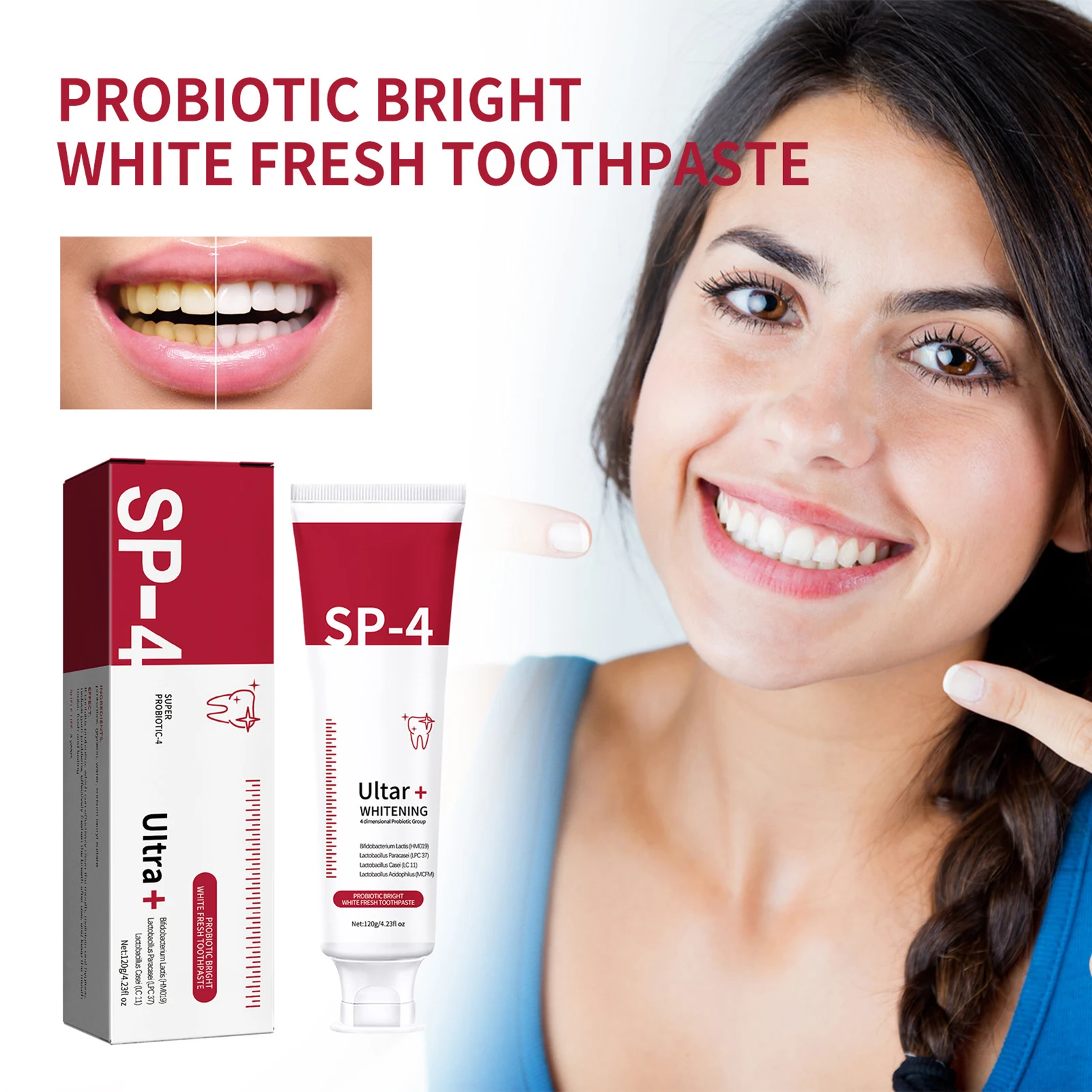 Teeth Whitening Toothpaste Certified Non-Toxic Fluoride Free & Dentist Formulate Toothpaste for Woman Man Daily Tooth Care