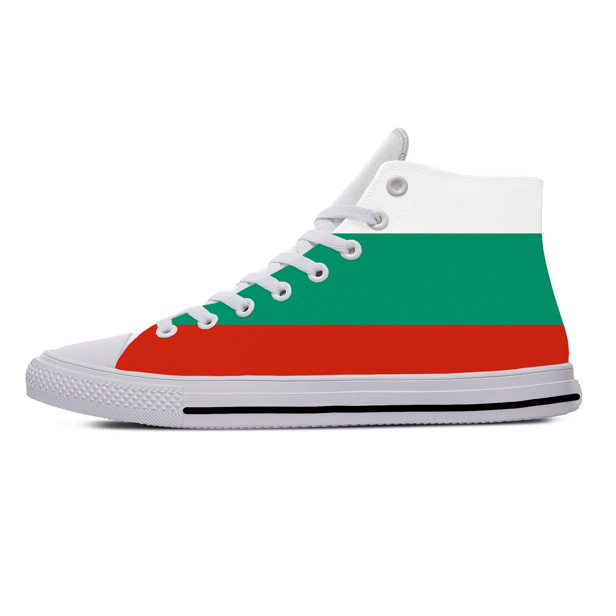 Bulgaria Bulgarian Republic Flag Patriotic Funny Casual Cloth Shoes High Top Lightweight Breathable 3D Print Men Women Sneakers