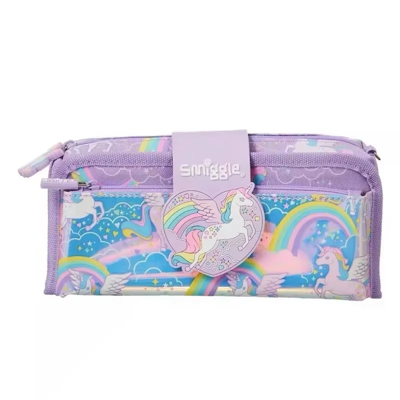 ของแท้ออสเตรเลีย Smiggle Mermaid ดินสอ Kawaii เครื่องเขียนนักเรียนมือถือซิปขนาดใหญ่ความจุกระเป๋าดินสอ