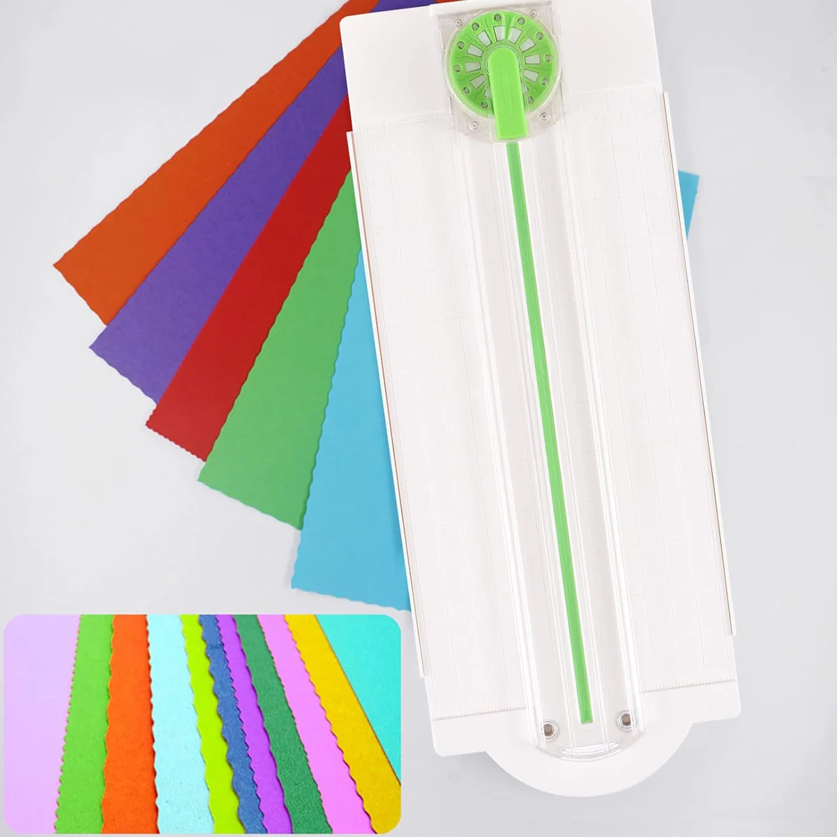 Paper Cutter Multifunctional Measuring Cutter 12 in 1 Portable Label Paper Cutter